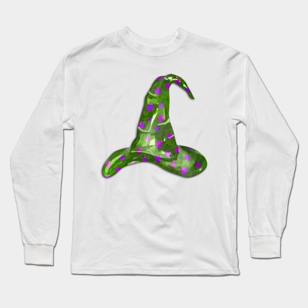 Witch Hat Long Sleeve T-Shirt by Rise And Design